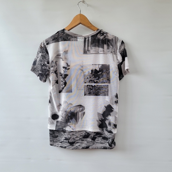 Desigual Collage Arty Photo Double Layer Short Sleeve  Women's Size Large Medium - Picture 8 of 11